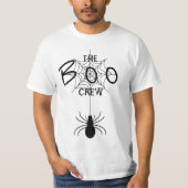 De boo crew- zwarte spin & spinnenweb t-shirt (Voorkant)