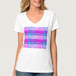De boodschap is niet duidelijk op een T-shirt met