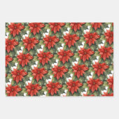 DE BOODSCHAP VAN VREUGDE RODE KERST POINSETTIA PAT INPAKPAPIER VEL (Voorkant 3)