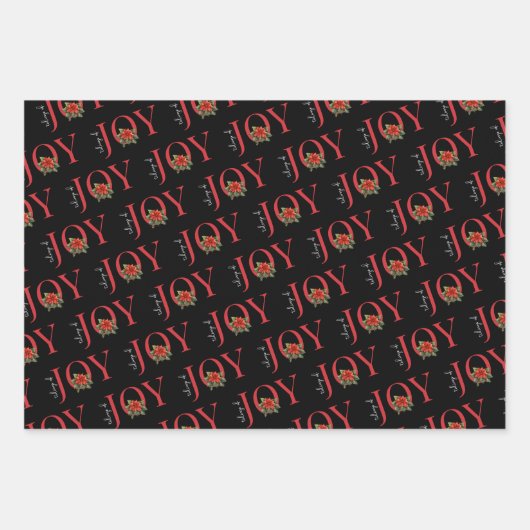 DE BOODSCHAP VAN VREUGDE RODE KERST POINSETTIA PAT INPAKPAPIER VEL (Voorkant)