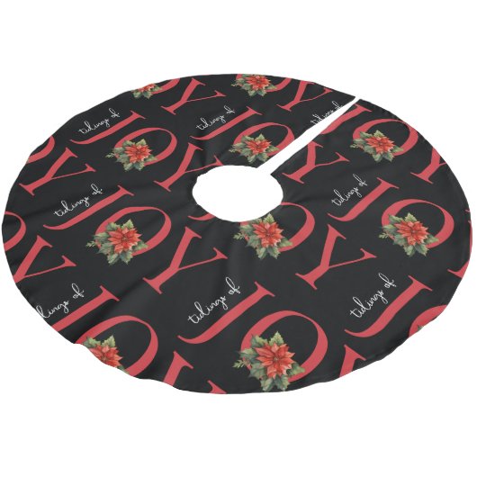 DE BOODSCHAP VAN VREUGDE RODE KERST POINSETTIA PAT KERSTBOOM ROK (Gekanteld)