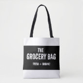 De boodschappentas Black & White Canvas tas (Voorkant)