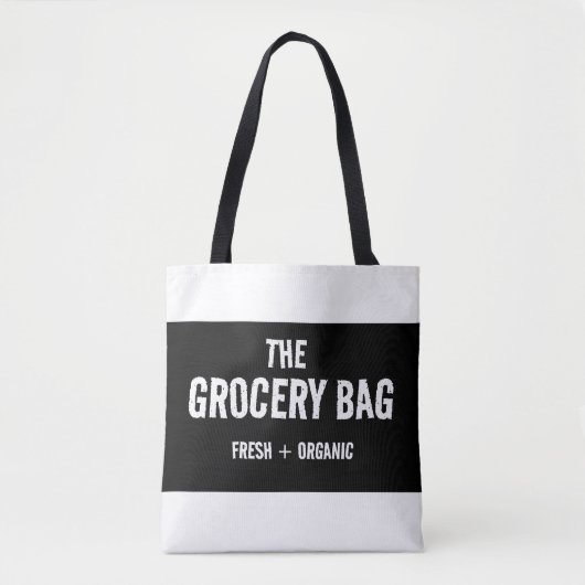 De boodschappentas Black & White Canvas tas (Voorkant)