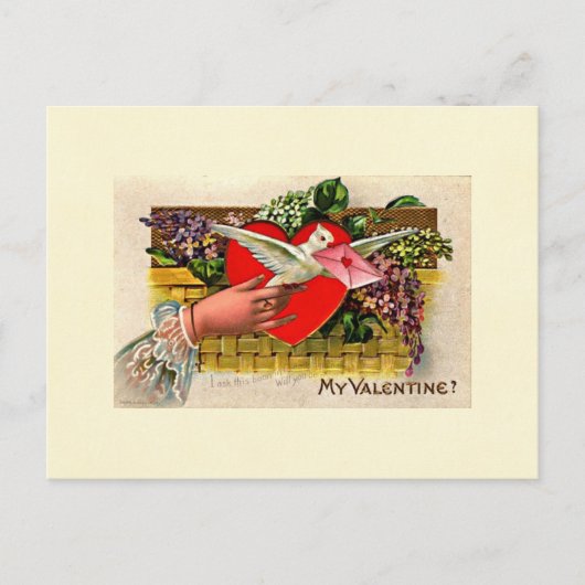 De Boodschapper Valentijn van de duif Feestdagenkaart (Voorkant)