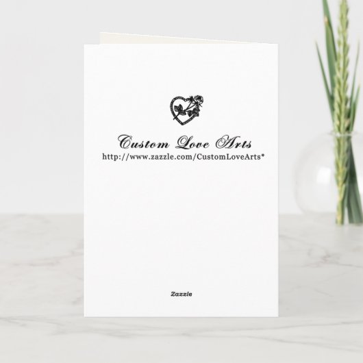 De Boodschapper van de liefde Feestdagen Kaart (Achterkant)