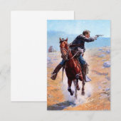 “De boodschapper” Westerse kunst van Charles Schre Bedankkaart (Voorkant / Achterkant)