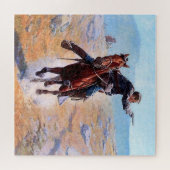 “De boodschapper” Westerse kunst van Charles Schre Legpuzzel (Horizontaal)