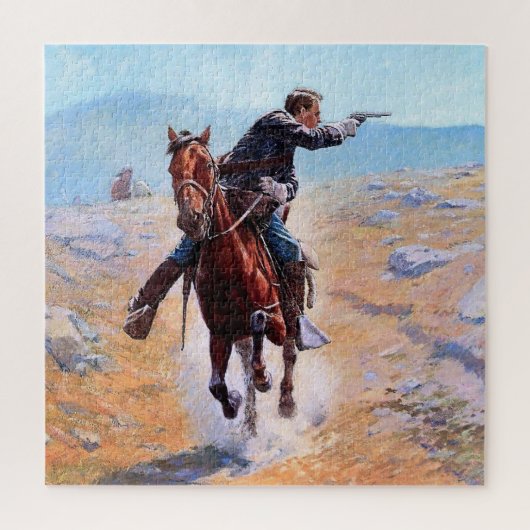 “De boodschapper” Westerse kunst van Charles Schre Legpuzzel (Verticaal)