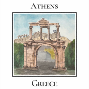De Boog van Hadrianus, Athene, Griekenland Sticker