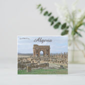 De boog van Trajanus in de ruïnes van Timgad, Alge Briefkaart (Staand voorkant)