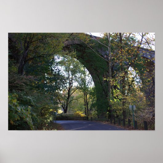 De boogbrug in het Park Poster (Voorkant)