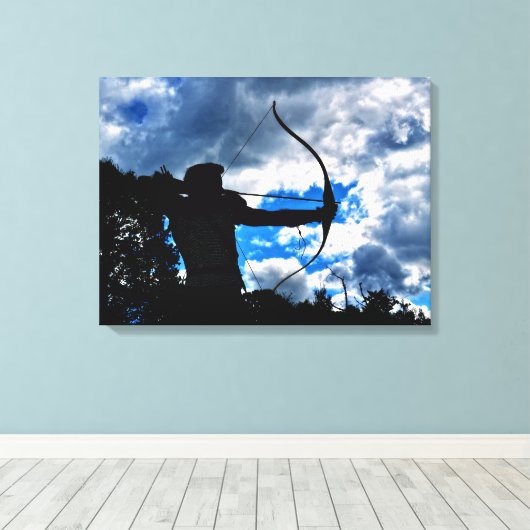De boogschutter canvas afdruk (Insitu (Houten vloer))