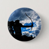De boogschutter ronde button 5,7 cm (Voorkant)