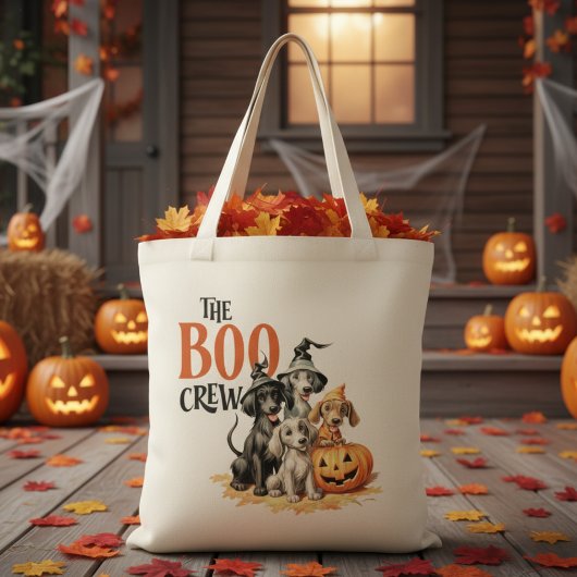 De Boom Crew Retro Hound Honden Halloween Tote Bag