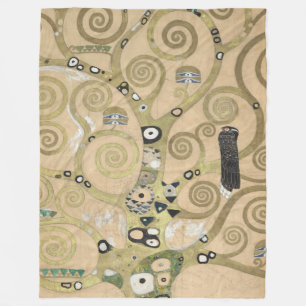 De Boom des Levens, Gustav Klimt Olie Schilderij Fleece Deken