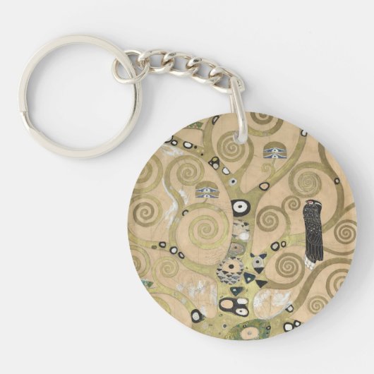 De Boom des Levens, Gustav Klimt Olie Schilderij Sleutelhanger (Voorkant)