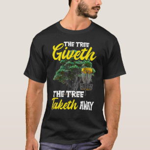 De boom geeft de boom die de schijf Golf wegneemt T-shirt