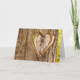 De boom Gesneden Kaart van de Valentijnsdag van