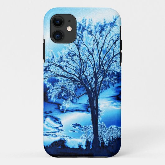 De boom in Blauw ijs Case-Mate iPhone Case (Achterkant)