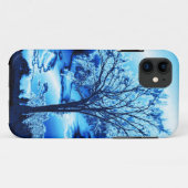 De boom in Blauw ijs Case-Mate iPhone Case (Achterkant (horizontaal))