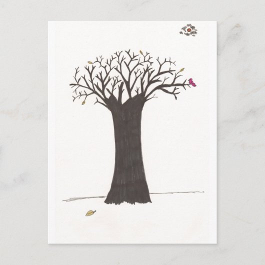 De boom in Herfst Briefkaart (Voorkant)
