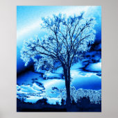 De boom in Ice Blue Poster (Voorkant)