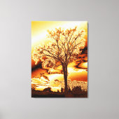 De boom in Molten Gold op het omgepakte canvas Afdruk (Voorkant)
