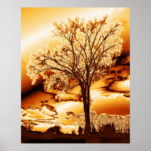 De boom in Molten Gold Poster (Voorkant)