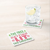 De boom is niet het enige dat Lit Xmas krijgt Kartonnen Onderzetters (Insitu)