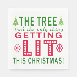 De boom is niet het enige dat Lit Xmas krijgt Servet