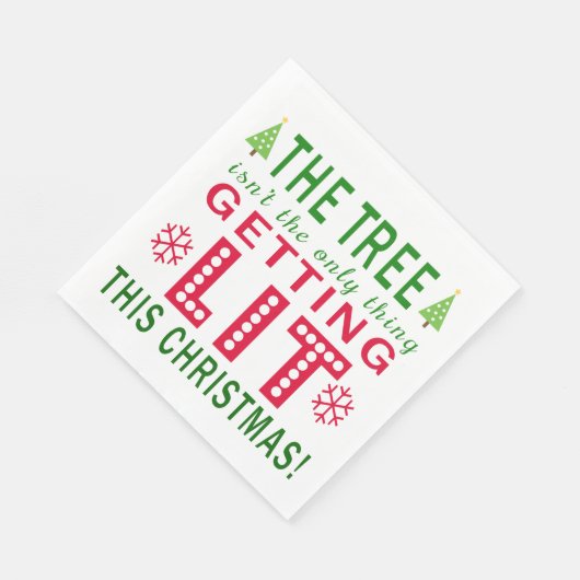 De boom is niet het enige dat Lit Xmas krijgt Servet (Hoek)