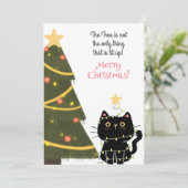 De boom is niet het enige dat oplicht feestdagenkaart (Staand voorkant)