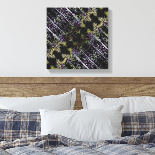 De boom is 's nachts canvas afdruk (Insitu (Slaapkamer))