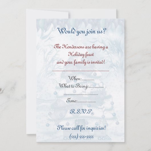 De boom Kerstmis Folk Art CUSTOM Feest Kaart (Achterkant)