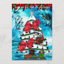 De boom Kerstmis Folk Art CUSTOM Feest Kaart