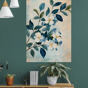 De boom met gouden bladeren is een populaire wand poster