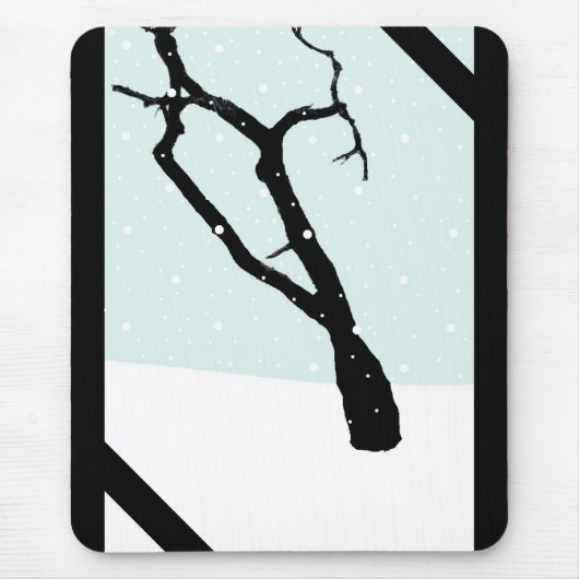 De Boom Mousepad van de winter Muismat (Voorkant)