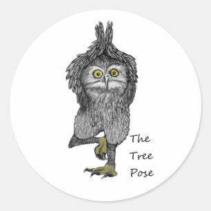 De boom poseren ronde sticker