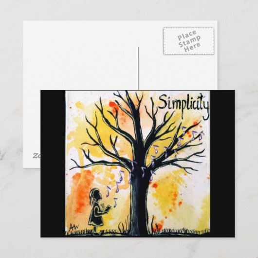 De boom serie: Eenvoud Briefkaart (Voorkant / Achterkant)