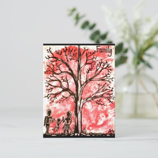 De boom serie: familie briefkaart (Staand voorkant)