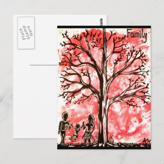 De boom serie: familie briefkaart (Voorkant / Achterkant)