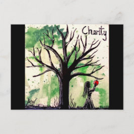 De boom serie: liefdadigheid briefkaart