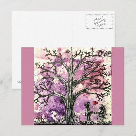 De boom serie: Liefde Briefkaart (Voorkant / Achterkant)