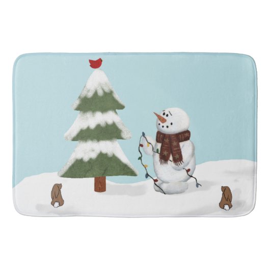 De Boom Snowman Bath Mat decorteren (Voorkant)