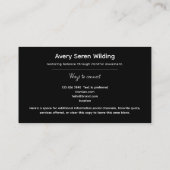 De Boom Tussen Werelden | Boom des Levens Ontwerpe Visitekaartje (Achterkant)