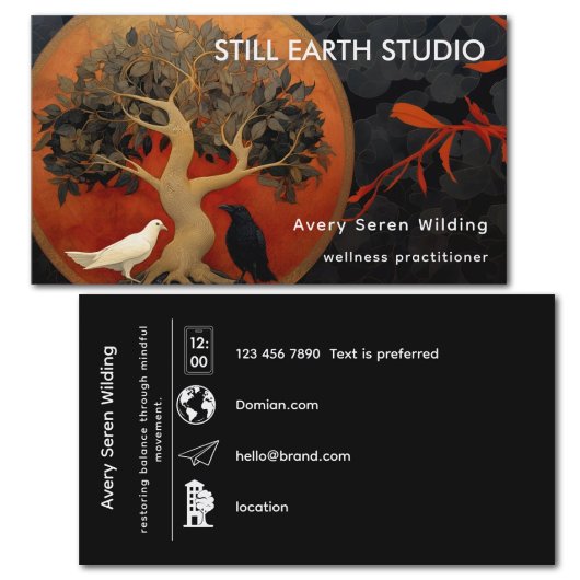 De boom tussen werelden | Tree of Life Designs Visitekaartje