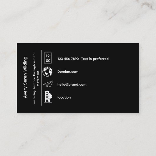 De boom tussen werelden | Tree of Life Designs Visitekaartje (Achterkant)