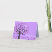 De Boom van Abstact van de Knuppel Mitzvah van het Bedankkaart (Voorkant)