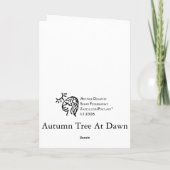 De Boom van Autmn in Dawn Kaart (Achterkant)
