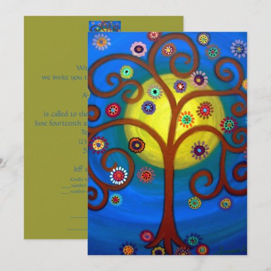 de BOOM van de barknuppel mitzvah VAN de Kaart (Voorkant / Achterkant)